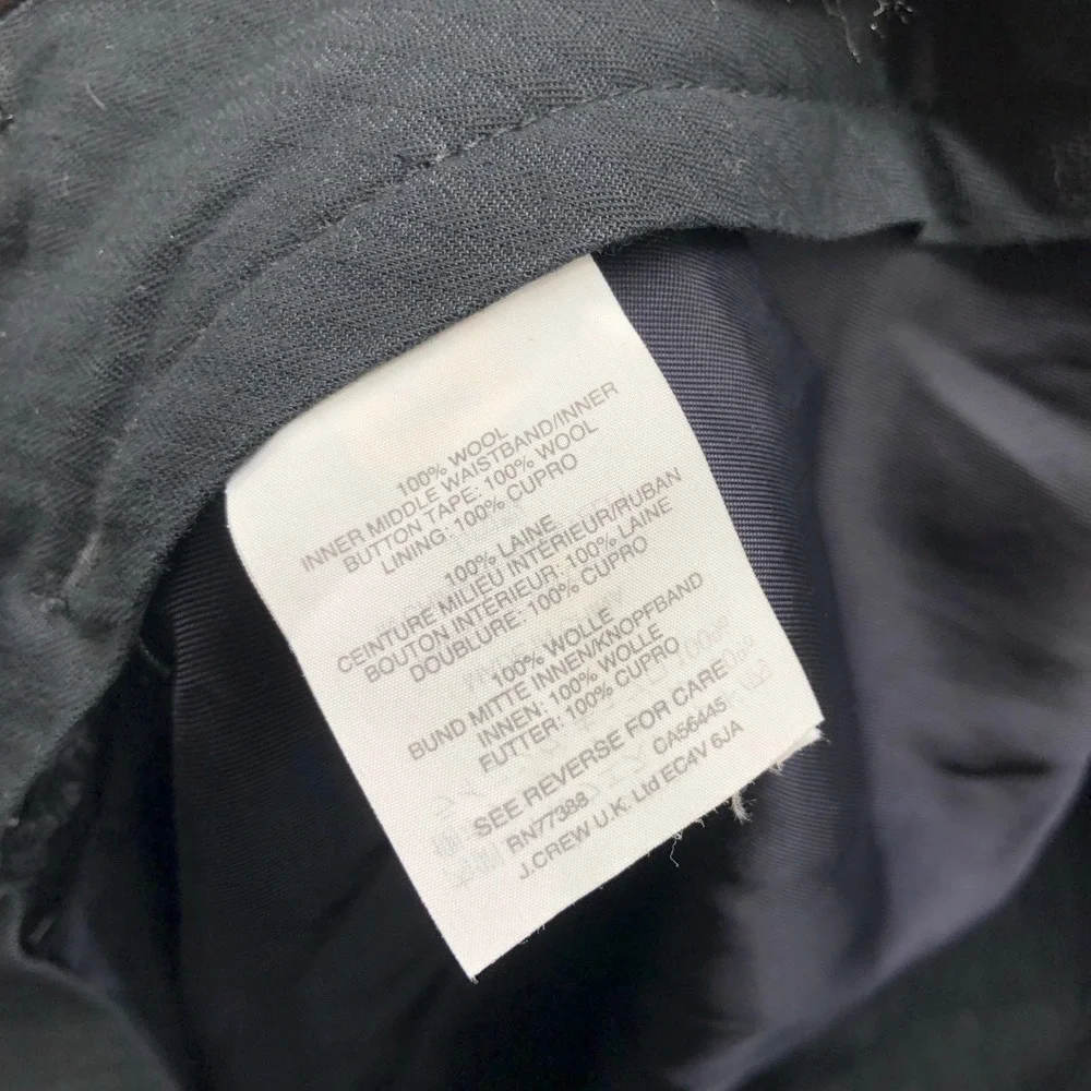 J.Crew Slim Ludlow Wool Dress Pants Mens 31x32 Charcoal Gray Flat Front